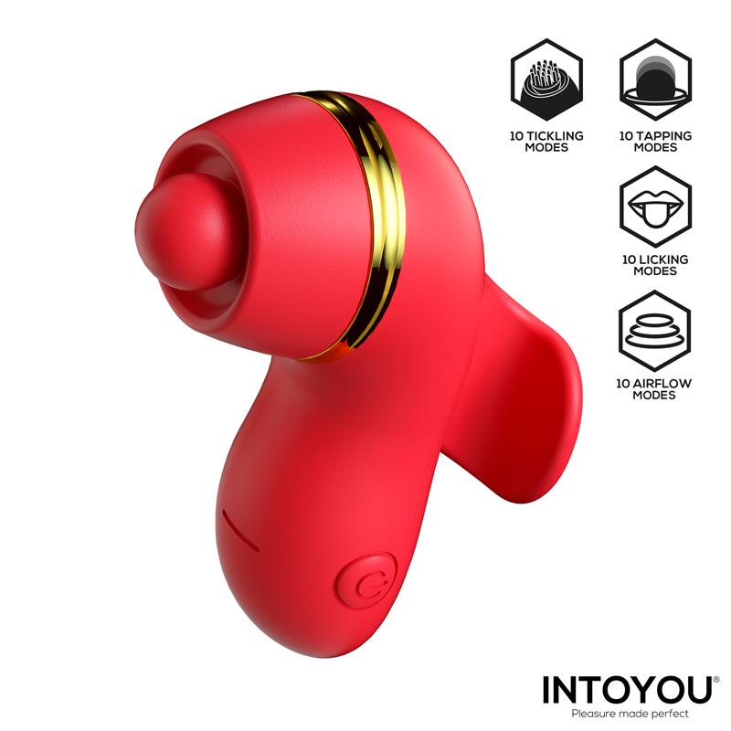 Beeny Estimulador con 4 Cabezales, Succión, Tapping, Tickling y Licking - Imagen 3