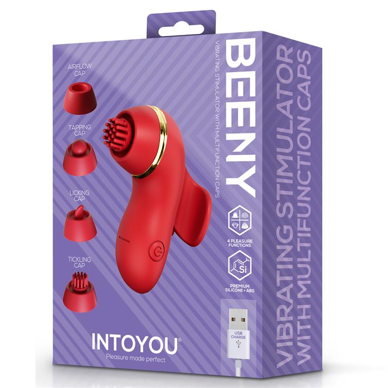 Beeny Estimulador con 4 Cabezales, Succión, Tapping, Tickling y Licking - Imagen 9