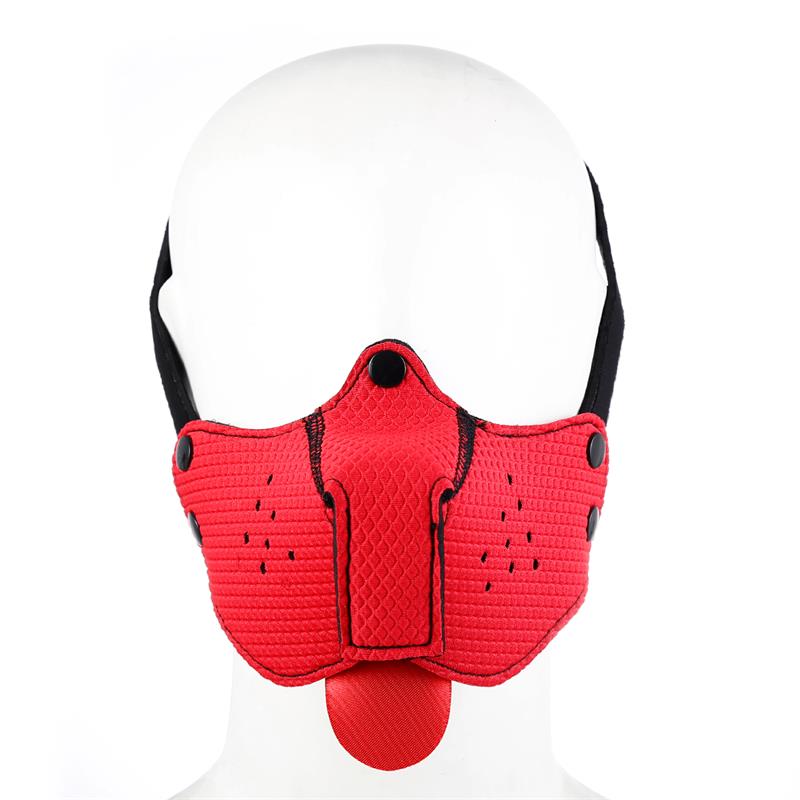 Bozal de Perro de Neopreno Desmontable y Ajustable Rojo - Imagen 2
