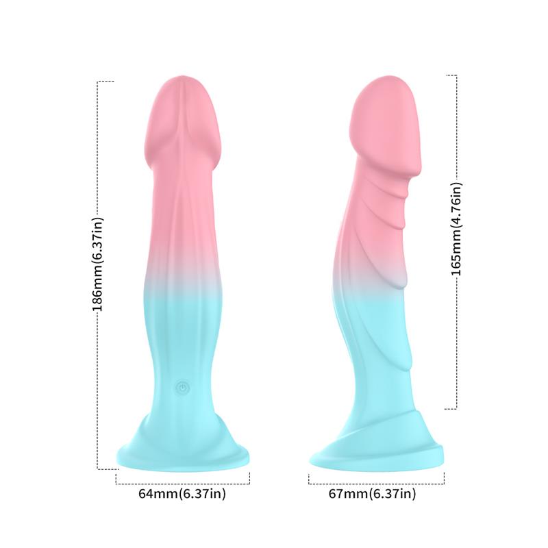 Dildo Bicolor con Vibración - Imagen 8