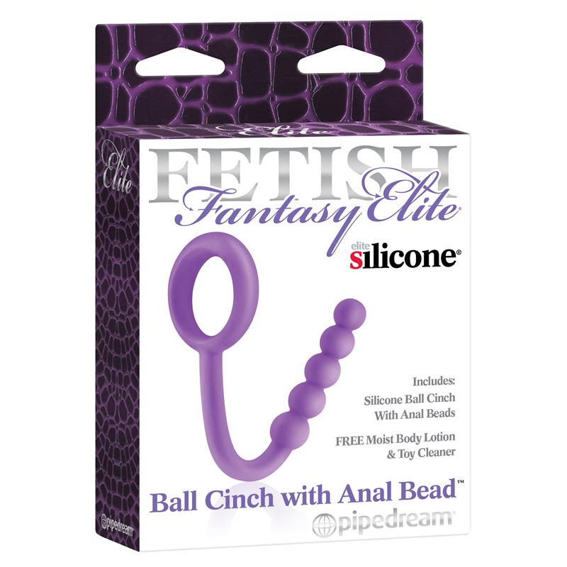 Fetish Fantasy Elite Perlas Anales con Anillo Testicular Púrpura - Imagen 2