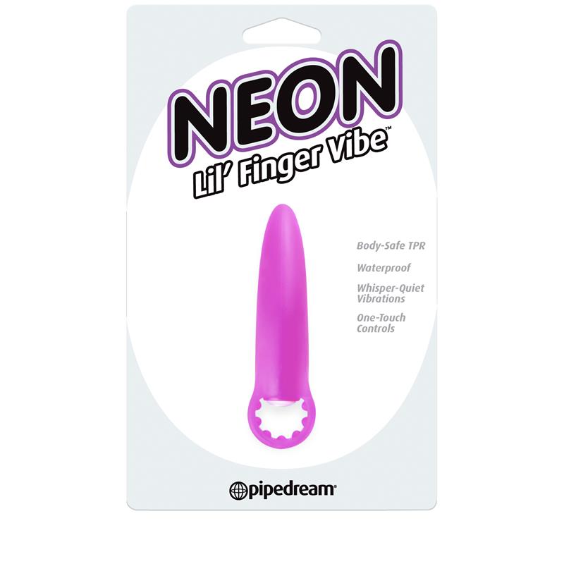 Neon Mini Vibrador Lil Finger Púrpura - Imagen 2