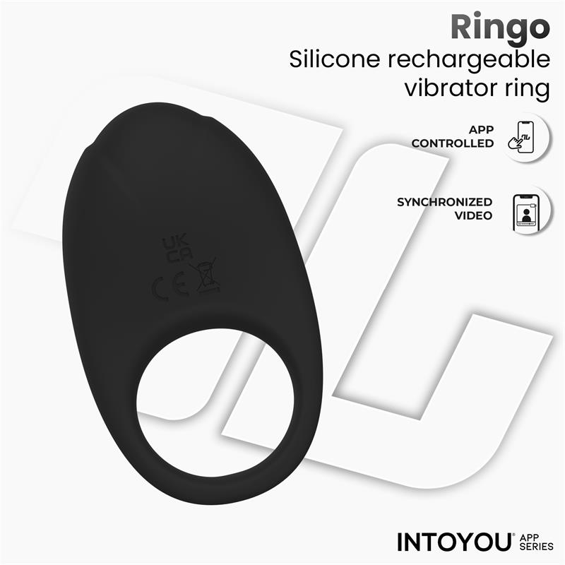 Ringo Anillo Vibrador con APP Unibody Negro - Imagen 3