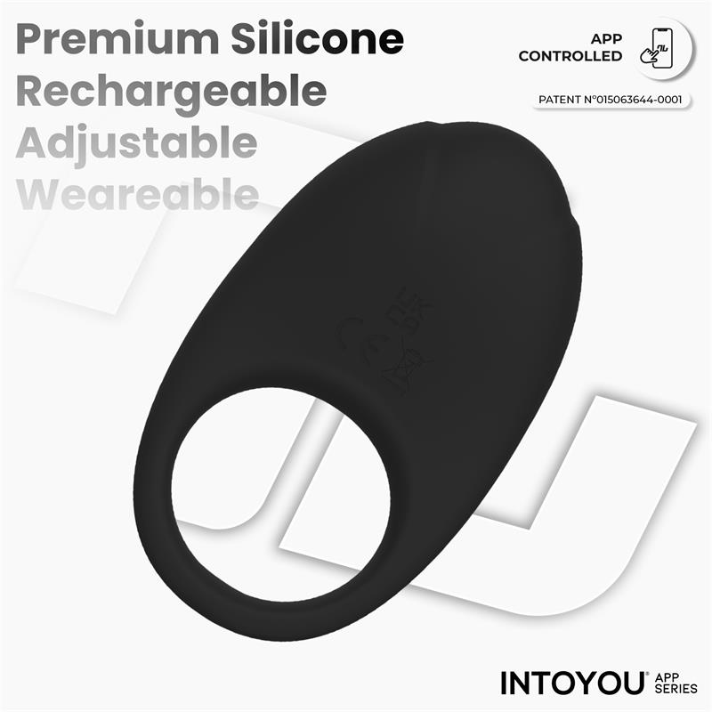 Ringo Anillo Vibrador con APP Unibody Negro - Imagen 6