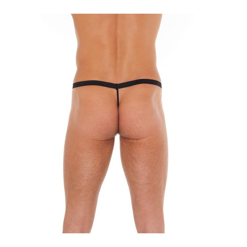 Tanga con Cremallera Negro Talla Única - Imagen 2