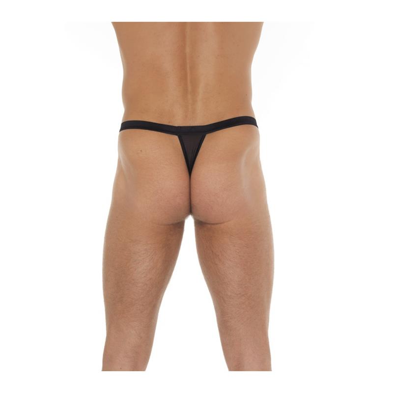 Tanga con Tiras Negro y Leopardo Talla Única - Imagen 2